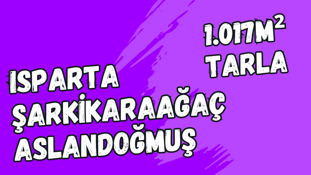 ISPARTA ŞARKİKARAAĞAÇ ASLANDOĞMUŞ KÖYÜ 1.017M² TARLA SATILIKTIR - ISPARTA ŞARKİKARAAĞAÇ fotoğraf 9